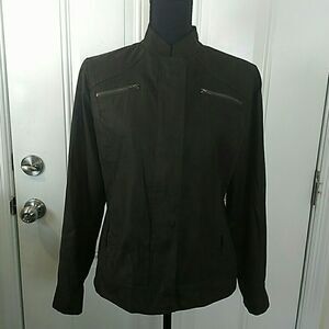 Chico's Brown jacket with suede look